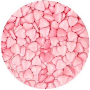 Roosad sädelusega suhkrusüdamed FunCakes, 80g