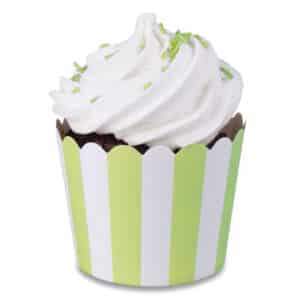 Rohelise-valged triibud ja täpid – muffinitopsid, 12 tk