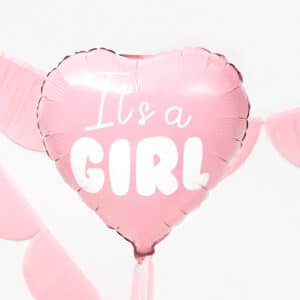 It’s a Girl süda – fooliumist õhupall, 45 cm