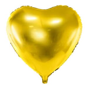 Kuldne süda – fooliumist õhupall, 45 cm