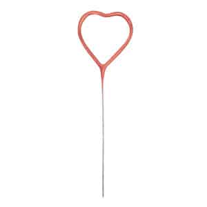 Roosakuldne süda – säraküünal, 18 cm