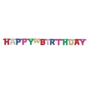 Happy Birthday glitter vanik, 137 cm