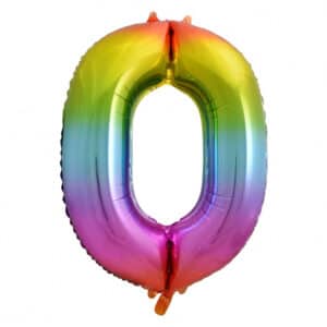 Vikerkaarevärvides fooliumõhupall nr.0, 85 cm