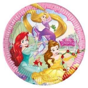 Disney printsessid – taldrikud 23 cm, 8 tk