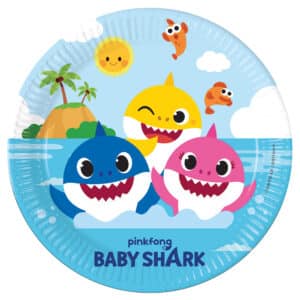 Baby Shark – taldrikud 23 cm, 8 tk