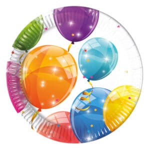 Õhupallid – taldrikud 20 cm, 8 tk