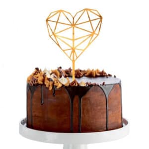 Kuldne süda – tordikaunistus / koogitopper