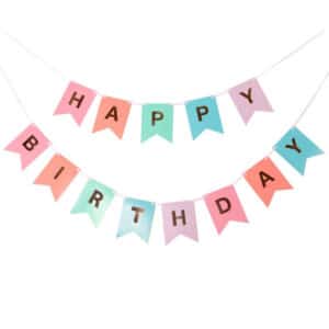 Happy Birthday pastelne vanik, 177 cm
