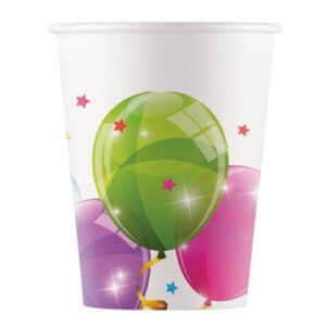 Õhupallid – joogitopsid 200 ml, 8 tk
