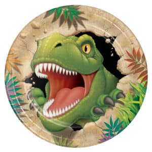 Dinosaurus – taldrikud 23 cm, 8 tk