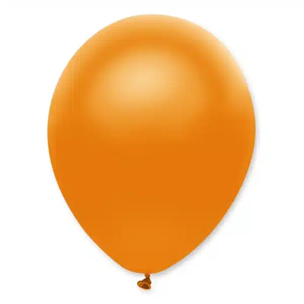 Oranžid läikega õhupallid, 6 tk