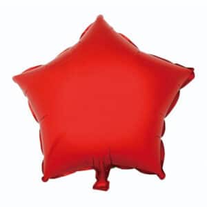 Punane täht – fooliumist õhupall, 45 cm