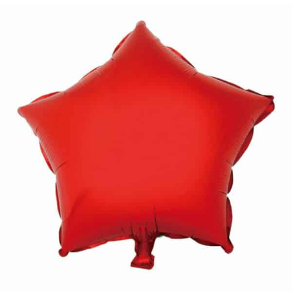 Punane täht fooliumist õhupall