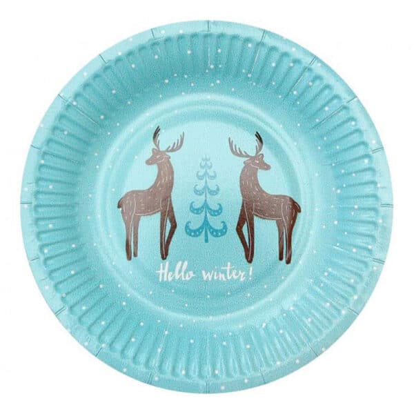 Hello Winter taldrikud 18 cm, 6 tk