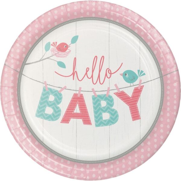 Hello Baby Girl taldrikud