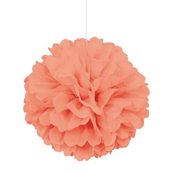 Korallroosa pompom